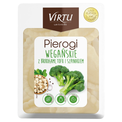 Virtu Pierogi wegańskie z brokułami tofu i szpinakiem 400 g (1)