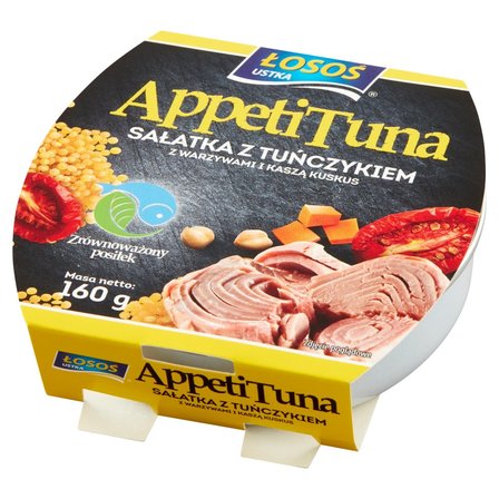 Łosoś Ustka AppetiTuna Sałatka z tuńczykiem z warzywami i kaszą kuskus 160 g (2)