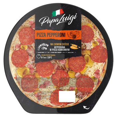 Papa Luigi Pizza pepperoni 400 g (1)