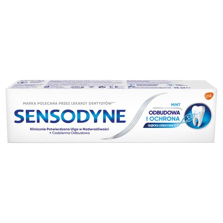 Sensodyne Mint Odbudowa i Ochrona Wyrób medyczny pasta do zębów z fluorkiem 75 ml (1)