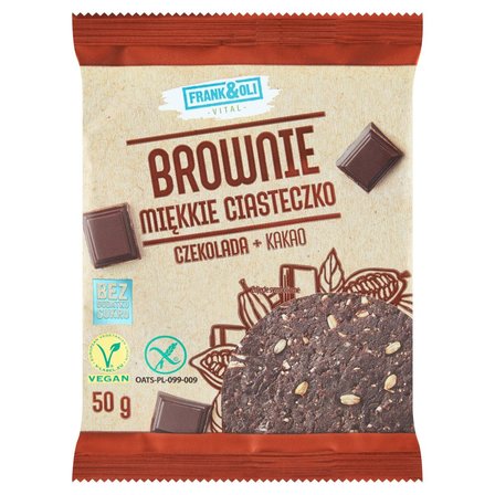 Frank&Oli Brownie Miękkie ciasteczko czekolada + kakao 50 g (1)