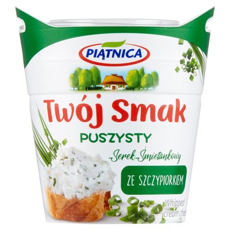 Piątnica Twój Smak Serek śmietankowy puszysty ze szczypiorkiem 150 g (1)