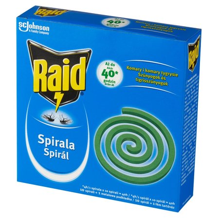 Raid Spirala owadobójcza przeciw komarom 115 g (10 x 11,5 g) (2)