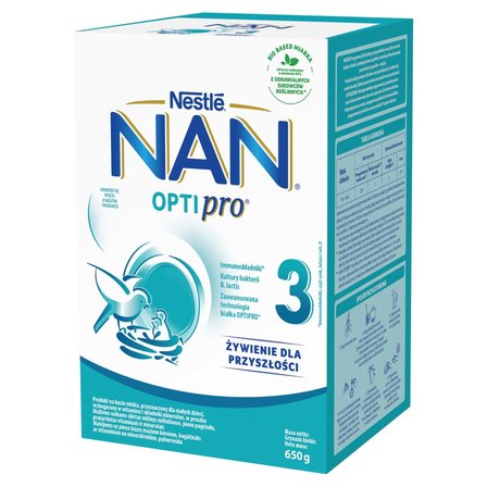 NAN OPTIPRO 3 Produkt na bazie mleka dla małych dzieci 650 g (2 x 325 g) (1)