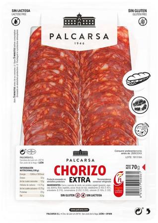 Palcarsa chorizo extra cięte w plastry 70g (1)