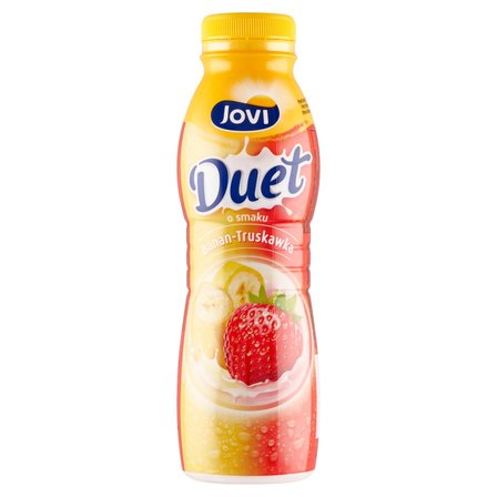 Jovi Duet Napój jogurtowy o smaku banan-truskawka 350 g (1)
