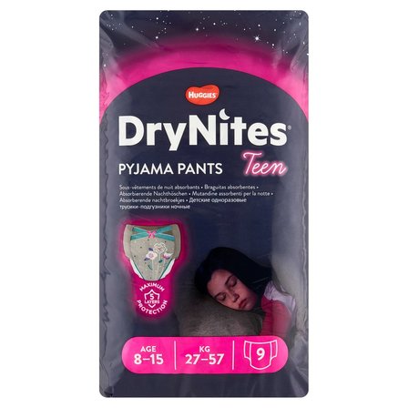 Huggies DryNites Teen Majteczki pod piżamę 8-15 27-57 kg 9 sztuk (1)