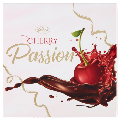 Vobro Cherry Passion Czekoladki nadziewane wiśnią w alkoholu 126 g (1)