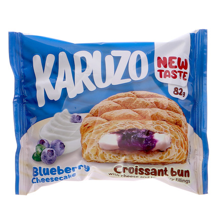 Karuzo bułka croissant z nadzieniem serowym i jagodami 82g (1)