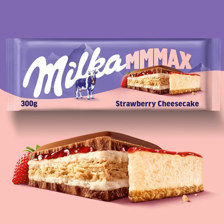 Milka Mmmax Herbatnik nadzienie o smaku sernika i nadzienie truskawkowe w czekoladzie mlecznej 300 g (5)