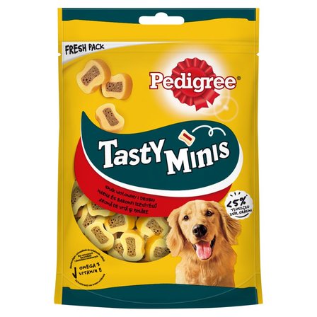 Pedigree Tasty Minis Karma uzupełniająca dla psów smak wołowiny i drobiu 155 g (1)