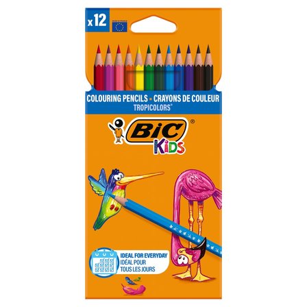 BiC Kids Tropicolors Kredki bezdrzewne 12 sztuk (1)