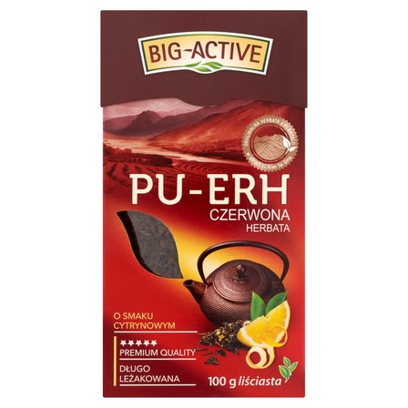 Big-Active Pu-Erh Herbata czerwona o smaku cytrynowym liściasta 100 g (3)