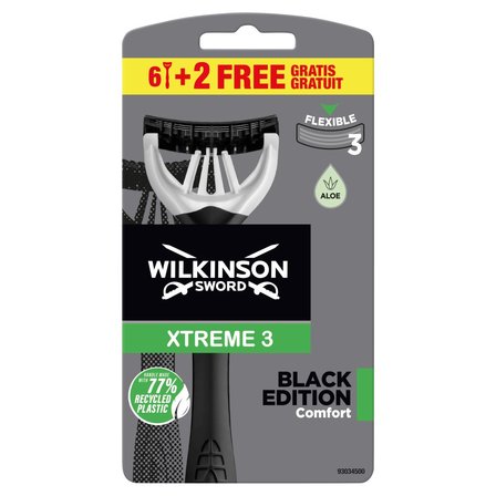 Wilkinson Sword Xtreme 3 Black Edition Jednorazowe maszynki do golenia 6 sztuk (1)