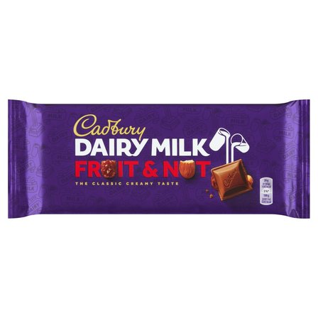 Cadbury Dairy Milk Czekolada mleczna z rodzynkami i migdałami 180 g (1)