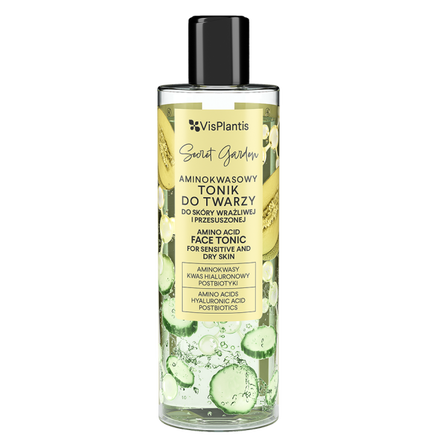 Vis Plantis, Secret Garden Aminokwasowy tonik do twarzy do skóry wrażliwej i przesuszonej, 200 ml (1)