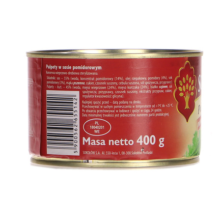 Sokołów pulpety w sosie pomidorowym 400g (3)