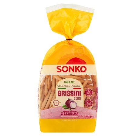 Sonko Grissini Corti Paluszki chlebowe z cebulką 200 g (1)