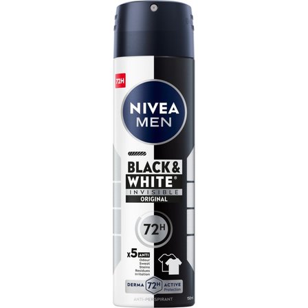 Nivea Black&White Invisible Original Antyperspirant Spray 150 ml (1)