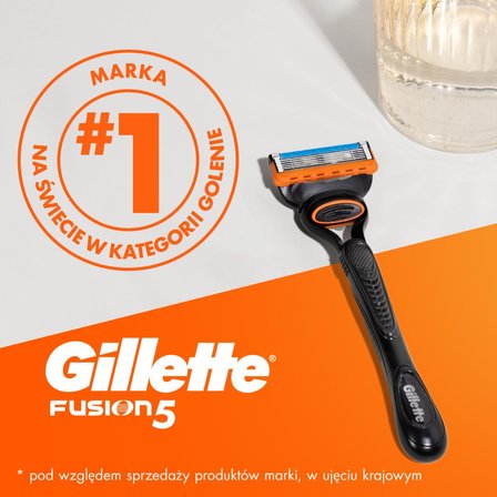 Gillette Fusion5 Maszynka do golenia dla mężczyzn, 1 maszynka, 2 ostrza wymienne (8)
