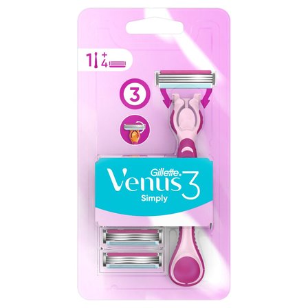 Gillette Simply Venus 3 Rączka maszynki do golenia + 4 ostrza (1)
