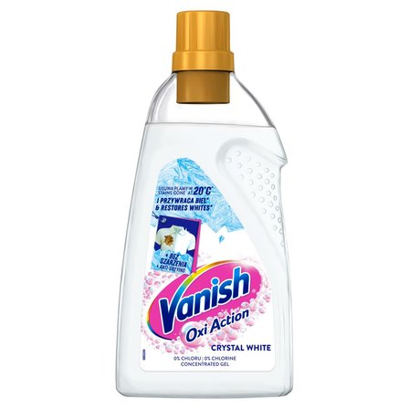 Vanish Oxi Action Crystal White Odplamiacz do tkanin w żelu 1500 ml (1)