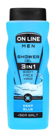 On Line Men Żel pod prysznic 3in1 Deep Blue dla mężczyzn 410ml (1)