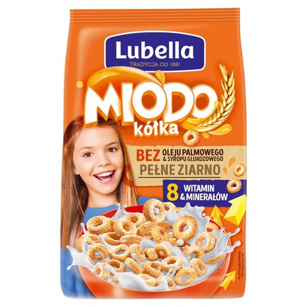 Lubella Miodo kółka Zbożowe kółka z miodem 250 g (1)