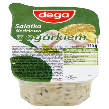 dega Sałatka śledziowa z ogórkiem 150 g (2)