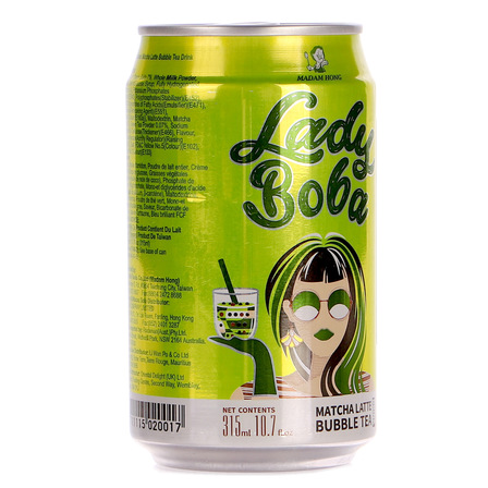 Lady boba tea -matcha late napój niegazowany z kuleczkami z tapioki 315ml (5)