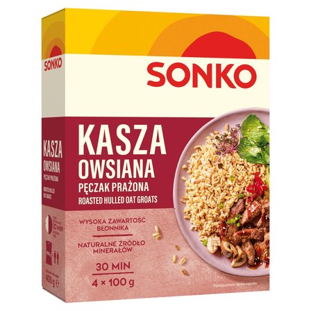 Sonko Kasza owsiana prażona pęczak 400 g (4 x 100 g) (1)