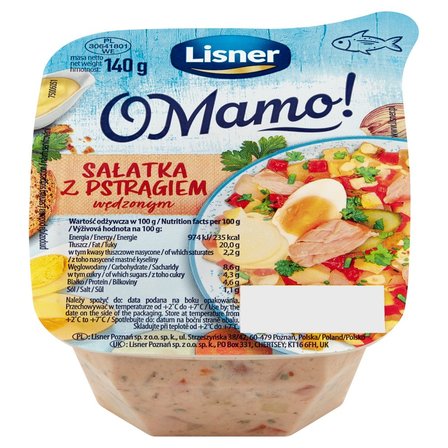 Lisner O Mamo! Sałatka z pstrągiem wędzonym 140 g (2)