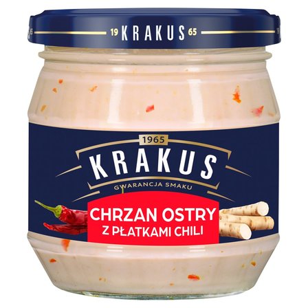 Krakus Chrzan ostry z płatkami chili 180 g (1)