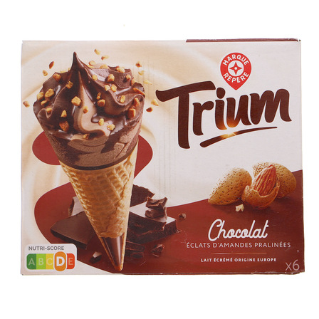 Wiodąca marka lody czekoladowe w wafelku z kakao 423g (1)