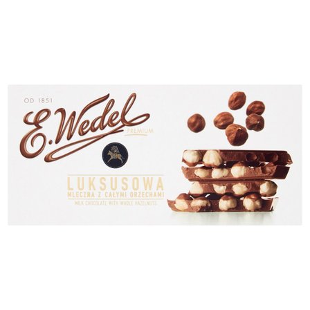 E. Wedel Premium Czekolada luksusowa mleczna z całymi orzechami 100 g (1)