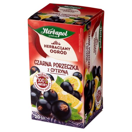 Herbapol Herbaciany Ogród Herbatka owocowo-ziołowa czarna porzeczka z cytryną 54 g (20 x 2,7 g) (1)