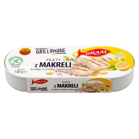Graal Grillowane filety z makreli w oleju o smaku cytrynowym 120 g (2)