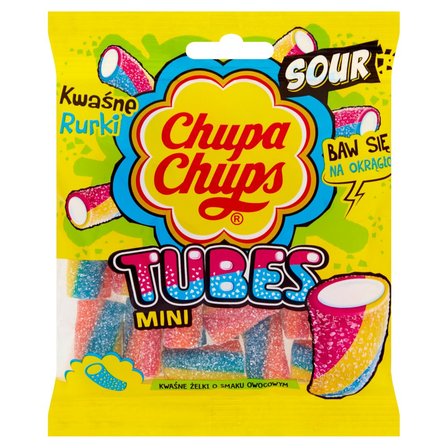 Chupa Chups Mini Tubes Kwaśne żelki o smaku owocowym 90 g (1)