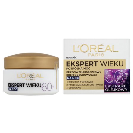 L'Oreal Paris Ekspert Wieku 60+ Przeciwzmarszczkowy krem odbudowujący na noc 50 ml (2)