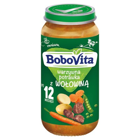 BoboVita Warzywna potrawka z wołowiną po 12 miesiącu 250 g (1)