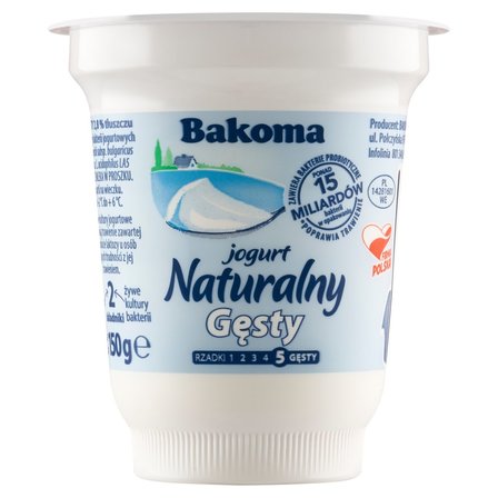 Bakoma Jogurt naturalny gęsty 150 g (1)