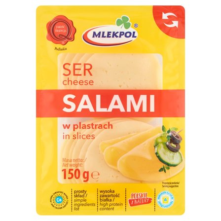 Mlekpol Ser Salami w plastrach 150 g (1)