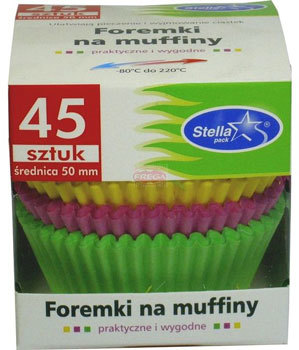 STELLA FOREMKI NA MUFFINY KOLOROWE 45SZT. (1)