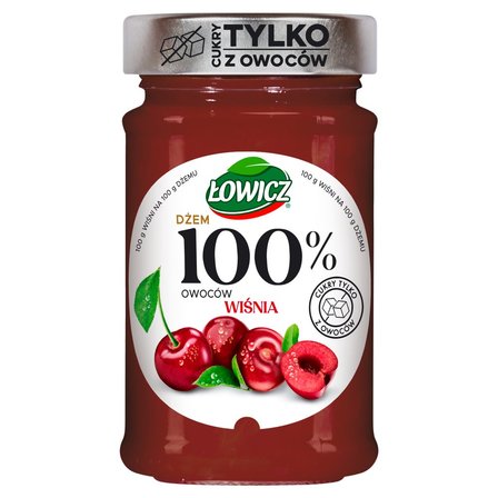 Łowicz Dżem 100 % owoców wiśnia 210 g (1)