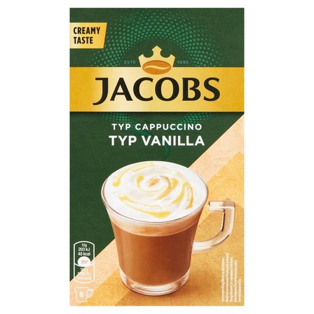 Jacobs Typ Cappuccino typ Vanilla Rozpuszczalny napój kawowy 96 g (8 x 12 g) (1)