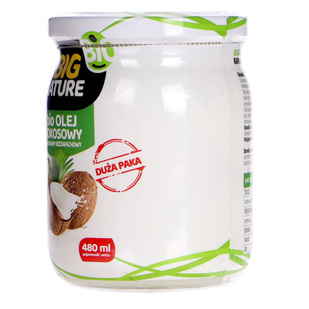 Big Nature Bio olej kokosowy rafinowany bezzapachowy 480 ml (3)