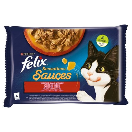 Felix Sensations Sauce Karma dla kotów wiejskie smaki w sosie 340 g (4 x 85 g) (1)