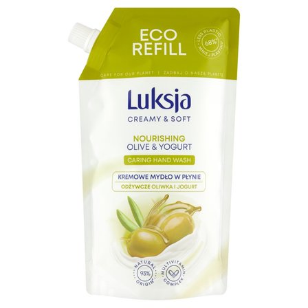 Luksja Creamy & Soft Kremowe mydło w płynie odżywcze oliwka i jogurt 400 ml (1)