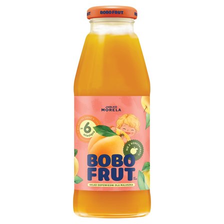 Bobo Frut Nektar owocowy jabłko morela po 6 miesiącu 300 ml (1)