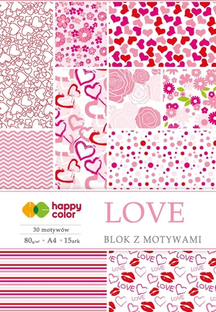 HAPPY COLOR BLOK Z MOTYWAMI LOVE 15 ARKUSZY (1)